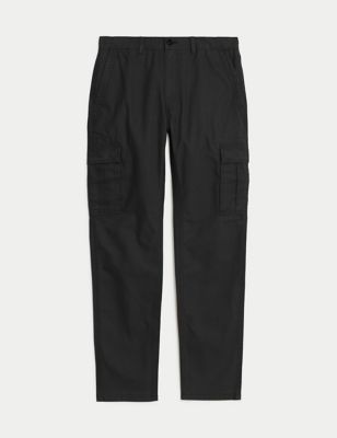Tapered Fit Pure Cotton Cargo Trousers