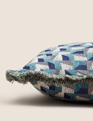 Chenille Geometric Cushion
