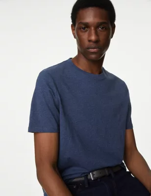 5pk Pure Cotton Crew Neck T-Shirts