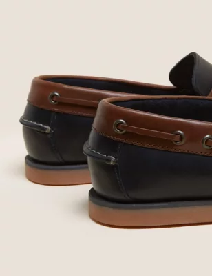 Leather Slip-On Boat Shoes