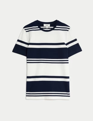 Pure Cotton Striped T-Shirt