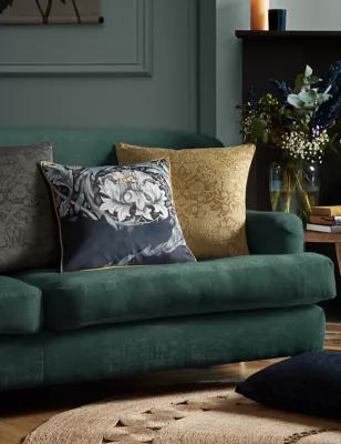 Velvet Strawberry Thief Cushion