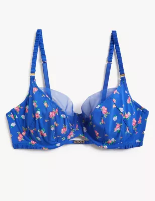 Floral Print Wired Full Cup Bra A-E