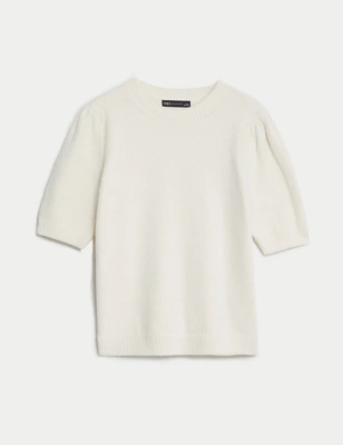 Sparkly Crew Neck Knitted Top