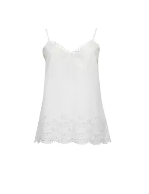 Cotton Modal Broderie Cami Top