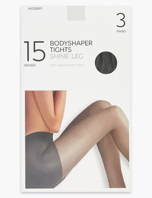 3pk 15 Denier Body Shaping Tights