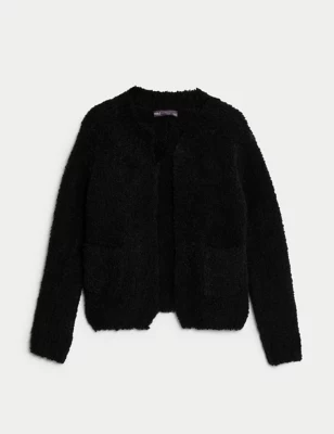 Textured Edge To Edge Knitted Jacket