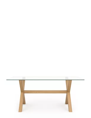 Colby 6 Seater Glass Dining Table