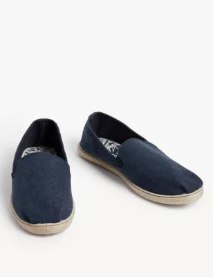 Canvas Slip-On Espadrilles With Freshfeet&trade;