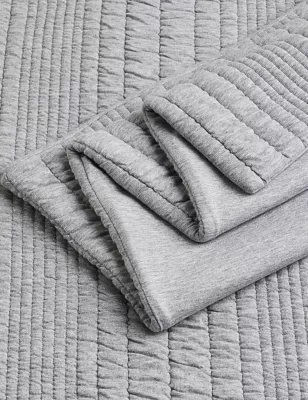 Brushed Cotton Jersey Matelassé Bedding Set