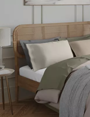 2pk Egyptian Cotton 230 Thread Count Oxford Pillowcases