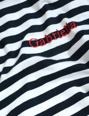 Personalised Women'S Striped Straight Fit T-Shirt
