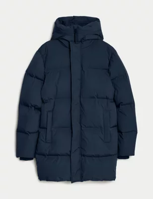 Feather & Down Padded Hooded Puffer Jacket With Stormwear&trade;