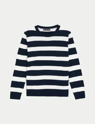 Supersoft Striped Crew Neck Jumper