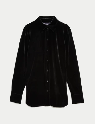 Velvet Collared Shirt