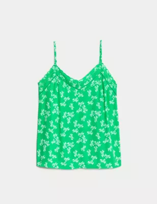 Floral Cutwork Detail Cami Top