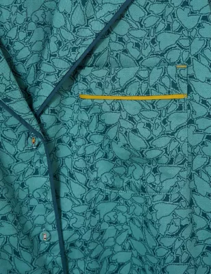 Cotton Rich Printed Pyjama Top