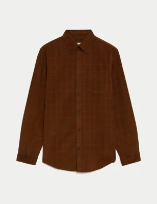 Pure Cotton Corduroy Check Shirt