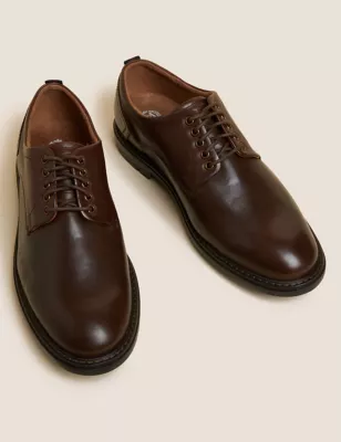 Wide Fit Leather Derby Shoes