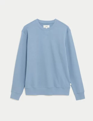 Pure Cotton Crew Neck Sweatshirt