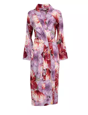 Cotton Modal Floral Long Dressing Gown