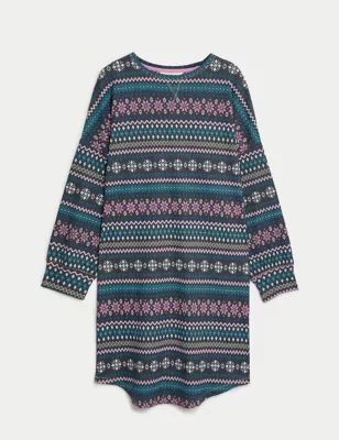 Fairisle Waffle Short Nightdress