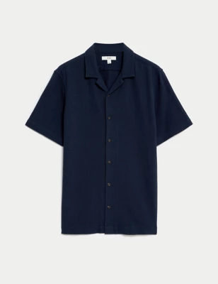 Pure Cotton Cuban Collar Shirt