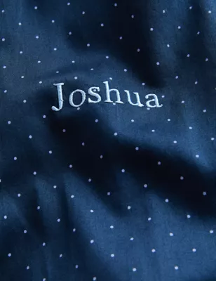 Personalised Pure Cotton Dressing Gown