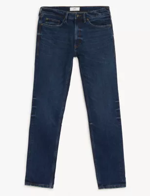 Slim Fit Vintage Wash Stretch Jeans