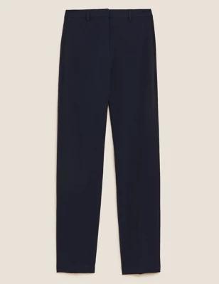Straight Leg Trousers With Stretch