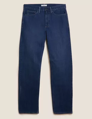 Straight Fit Pure Cotton Jeans