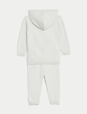 2pc Knitted Hooded Outfit (0-3 Yrs)