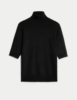 Roll Neck Fitted Jumper