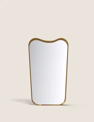 Metal Large Curved Hanging Wall Mirror