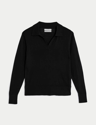 Pure Merino Wool Collared Jumper