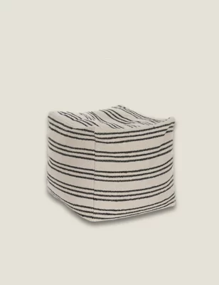 Striped Pouffe