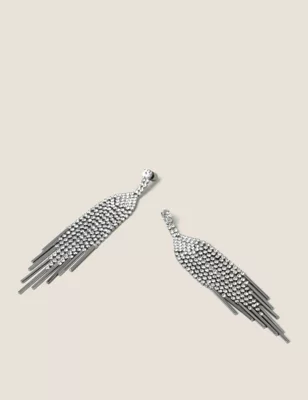 Black Chain Drop Earrings