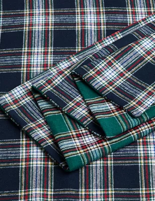 Pure Brushed Cotton Checked Bedding Set