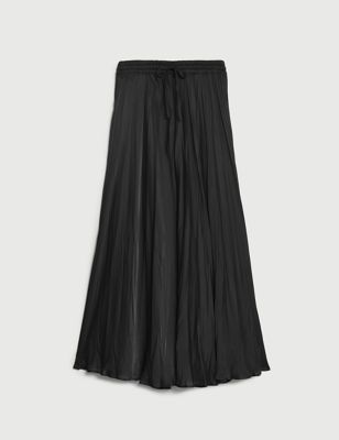 Satin Midaxi A-Line Skirt