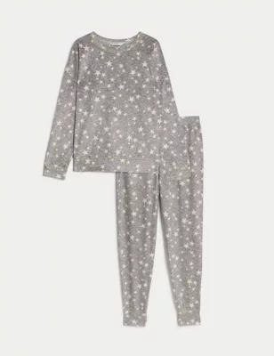Fleece Star Print Pyjama Set