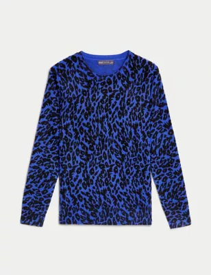 Supersoft Animal Print Crew Neck Jumper