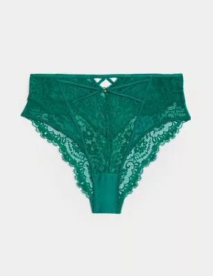 Blanca Lace High Waisted Brazilian Knickers