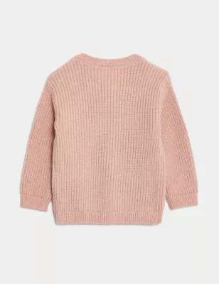 Floral Embroidered Knitted Cardigan (0-3 Yrs)