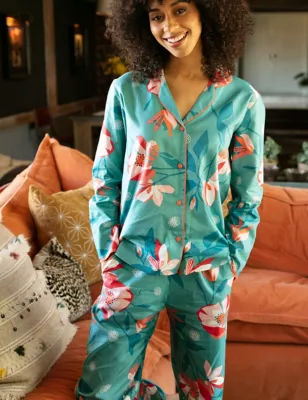 Cotton Modal Floral Print Pyjama Top
