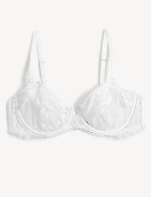 Linea Lace Cut Out Wired Balcony Bra A-E