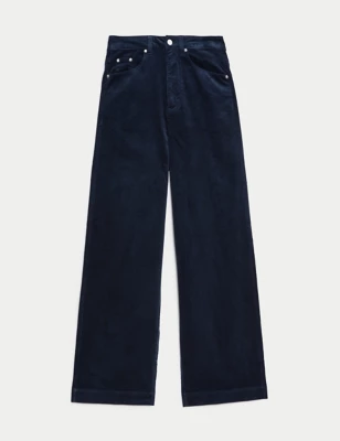 Cotton Rich Cord Wide Leg Trousers