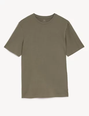 Pure Cotton Crew Neck T-Shirt