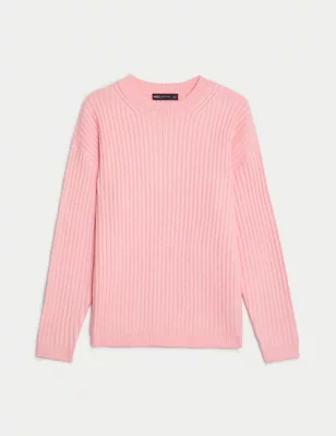 Ribbed Crew Neck Jumper