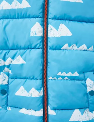 Cloud Print Hooded Quilted Padded Jacket (3-10 Yrs)