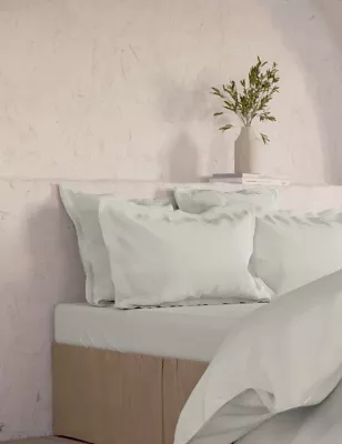 2pk Washed Cotton Square Pillowcases